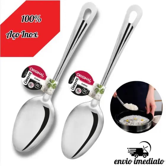 Colher Arroz Aço Inox Multiuso Para Restaurante Cozinha Bar Hotel