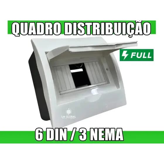 ⚡ Kit Quadro Distribuição 6 Disj Embutir Branco | Caixa Centrinho Elétrico Padrão DIN