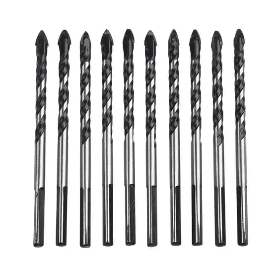 Kit 10 Broca De Torção Triangular Multifuncional 6mm