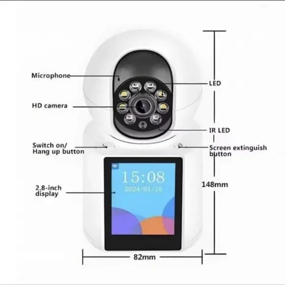 Camera De Segurança Com Tela Da (IT-BLUE PTZ SC - B26)