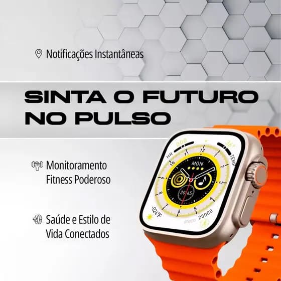 Smartwatch X9 Ultra 49mm AMOLED + 2 pulseiras