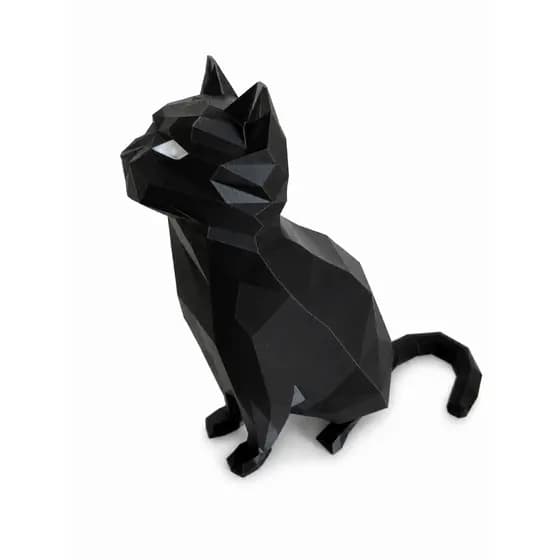 Gato Low Poly Decorativo – Impressão 3D