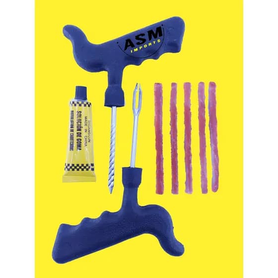 Reparo de pneu moto carro sem câmara pneus furado kit com 6 peças tipo macarrão