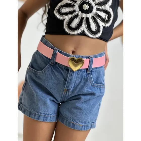 Short Jeans Infantil para Meninas Shortinho Verão Feminino Bebê Short 100% algodão Verão Menina