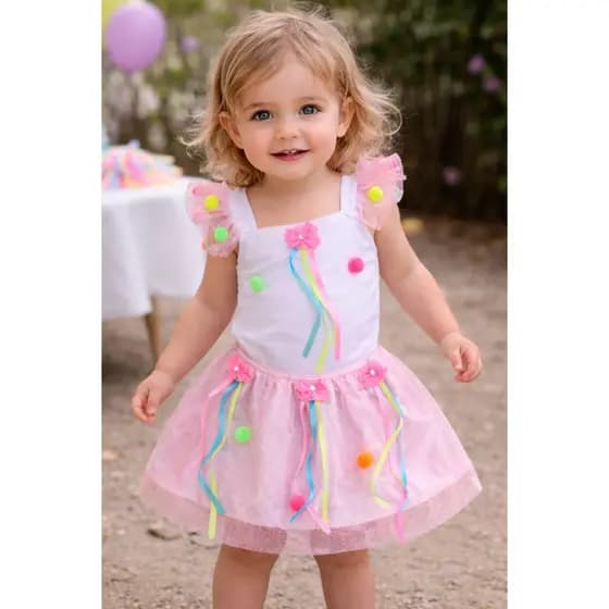 Fantasia de Carnaval Infantil para Menina Saia Tule Menina Infantil Conjunto Carnaval Infantil Feminino