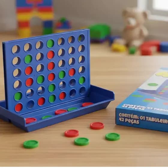 Mini Jogo 4 Em Linha Brinquedo Infantil Didatico Estrategia