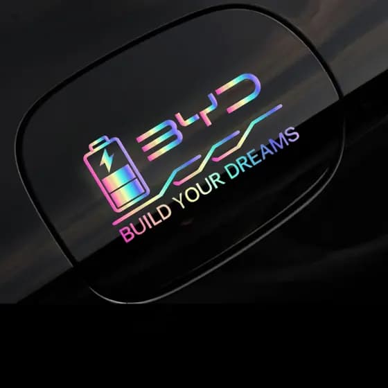 Novo Decalque De Tampa Do Tanque De Combustível Para Carros A Laser BYD Série ATTO 3 YUAN PLUS SEAL Dolphin Electric Car Charging Port Adesivo Decorativo