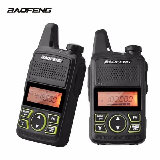 Walkie Talkie Baofeng T1 Bf-T1 Mini Rádio Bidirecional Uhf 400-470mhz 20ch Fm Porta Lanterna Til Porta Transceptor