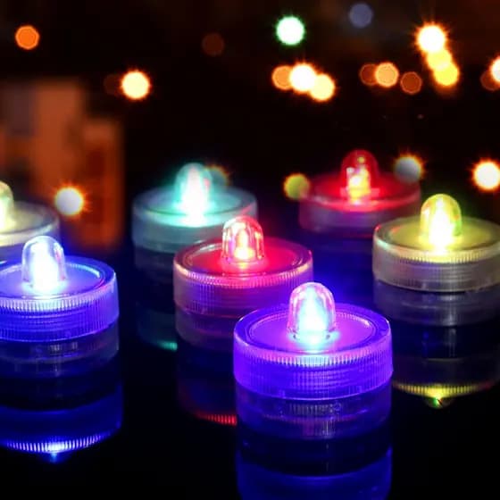 Mini Aquário Iluminação LED À Prova Dwaterproof Água Vela Lâmpada Tanque De Peixes Betta Caixa Paisagem Festa Decoração