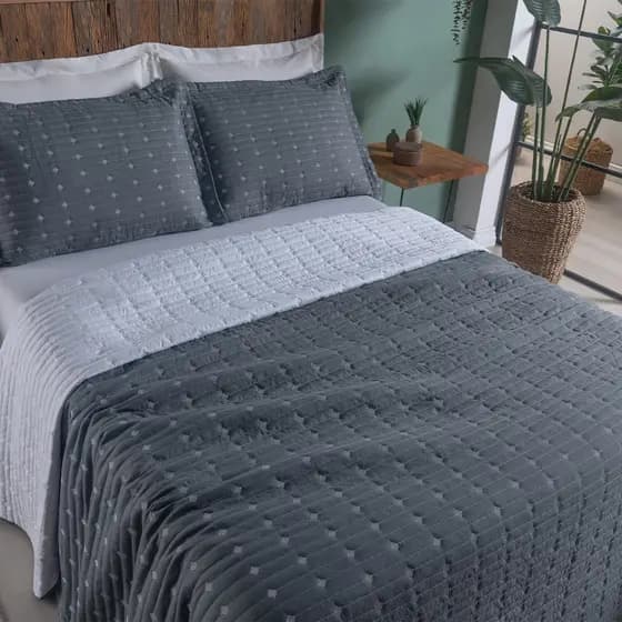 Cobre Leito Decor micropercal 200 fios cobre leito bordado e porta travesseiro com debrum