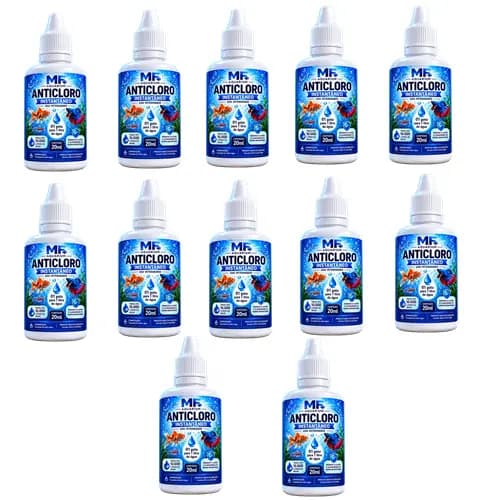 Anticloro Instantâneo para Aquários, Lagos 20ml 12 Unidades MF Aquarium