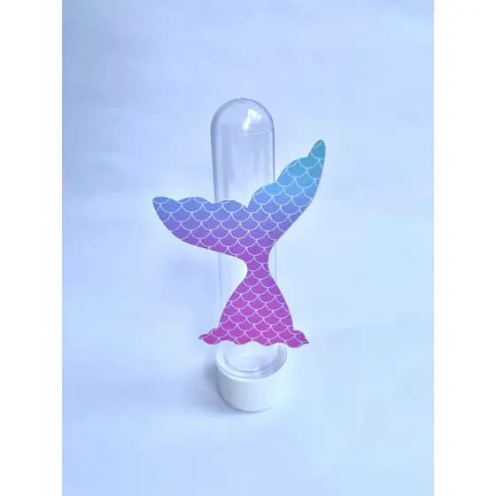 ENVIO RÁPIDO - aplique calda de sereia para tubete 13cm grande, lembrancinha personalizada FAZEMOS TODOS OS TEMAS