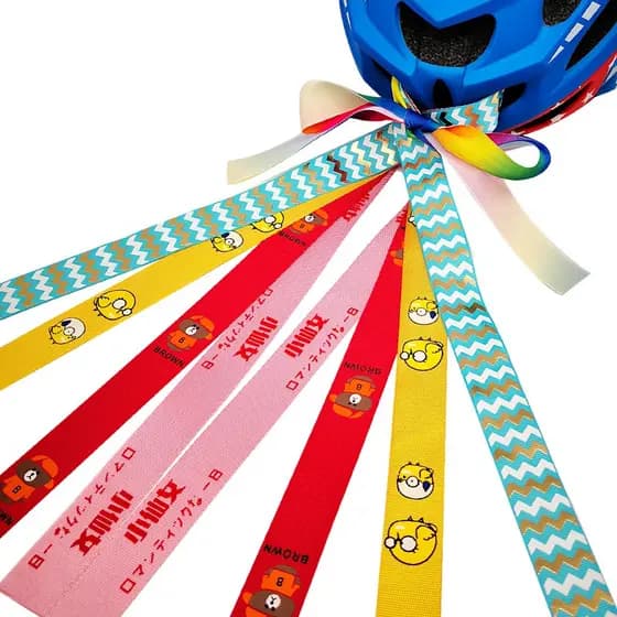 KUFUN Flâmulas De Capacete De Bicicleta De Equilíbrio Infantil , Fitas Coloridas , Decorações Personalizadas De scooter