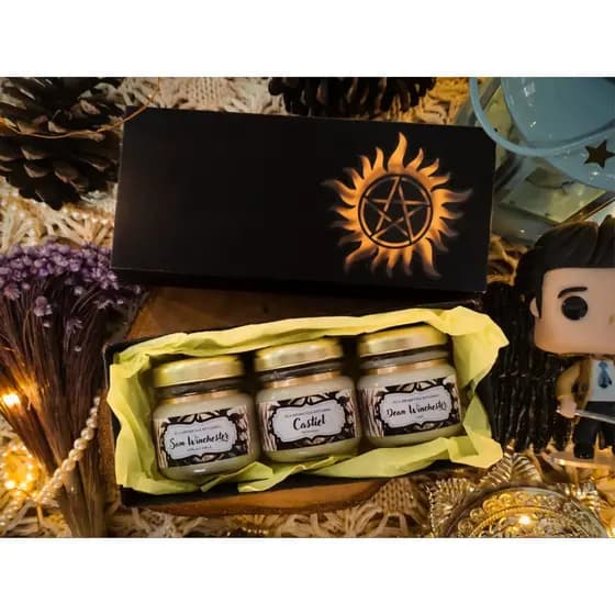 Kit Velas Aromáticas | Supernatural | Sobrenatural | Sam e Dean | Castiel | Cera Vegetal
