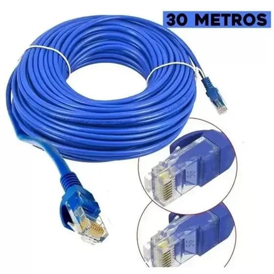 Cabo De Rede Cat5 30 Metros Ethernet Lan Rj45