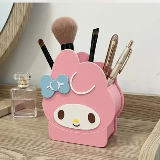 Organizador My Melody da turma da Hello Kitty Porta Lápis/Canetas de Mesa, Escritório Papelaria Fofa para Meninas, Kwaii