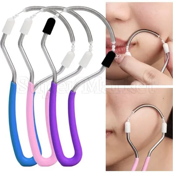 Removedor De Pêlos Faciais-Depilador Labial Manual-Aparador De Rosqueamento-Barbeador De Mola-Dispositivo De Remoção De Barba-Indolor , Alta Qualidade , Portátil-Ferramentas De Beleza