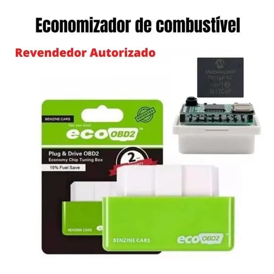 Eco Obd2 Gasolina Álcool Economia Original 2 Placas + Chip