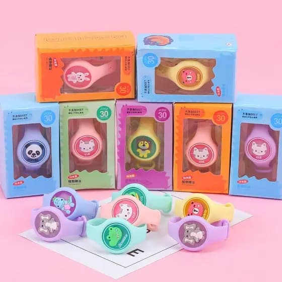 kit 2 Pulseira Repelente Infantil Anti Mosquitos Dengue Pernilongo pisca pisca proteção para a criança bebê