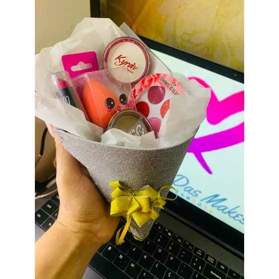 Mini buquê de maquiagem kit presente