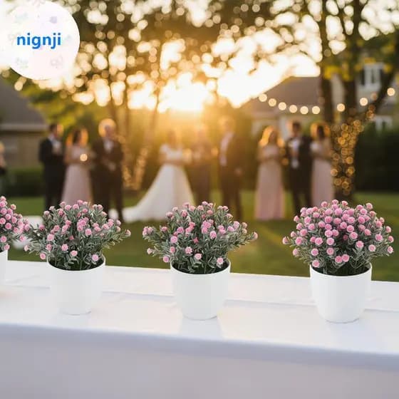 Nignji 10 Peças Arranjo De Plástico Floral Casamento Babysbreath Flores Artificiais Gypsophila Falsas BR