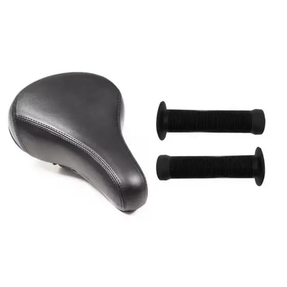 Banco Selim Bicicleta Bmx Gta Bike Com Carrinho + Manopla Bmx Silicone Macia Modelo Gios Bicicleta Grau DIRT