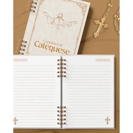 Caderno de Catequese Católico - Ideal para Ensino Religioso e Preparação para Primeira Comunhão