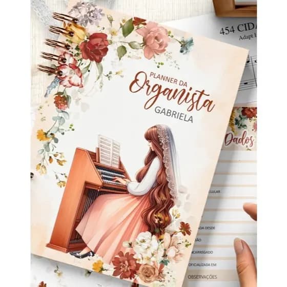 Planner Da Organista Personalizado Ccb Agenda Planner Organista| capa deluxe com brinde