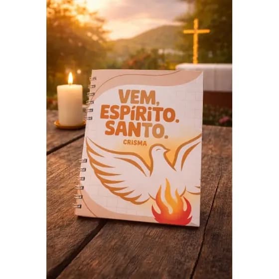 Caderno Crisma 200 Páginas Capa Dura Católico Envio Imediato Pronta Entrega