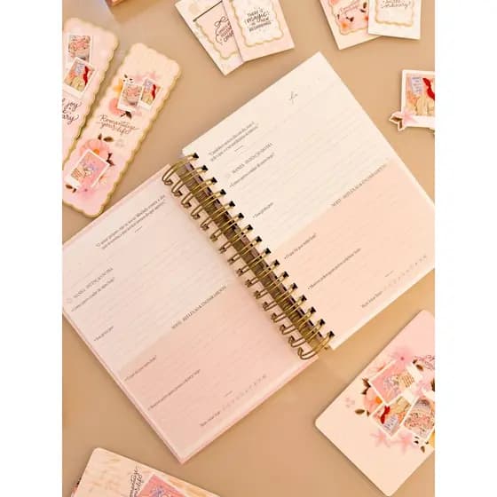 Journal dos Meus Dias A5 | Diário de Reflexão, Gratidão e Autocuidado Feminino | Papelaria Delicada