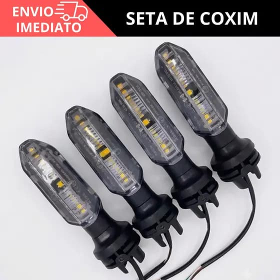 KIT C/ 04 Seta Pisca Led CB 250 Twister Xre Titan Fan Kit Completo COD-0339 Envio 24Hrs