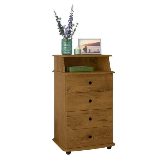 Mesa de Cabeceira Luxo New II 4 Gavetas Novo EJ Móveis