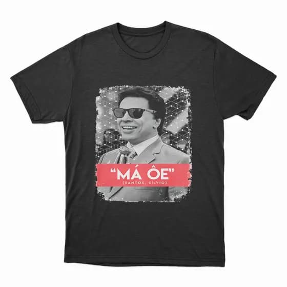 Camiseta Silvio Santos Ma Oe Meme Apresentador Televisão SBT 100% Algodão Vintage