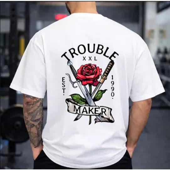 Camiseta Oversized Estampa Premium Rosa Streetwear