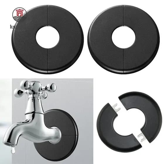 Tampa Decorativa LUOLULULU Para Torneira De Chuveiro , Branca Preta , Ducha Redonda Útil ABS