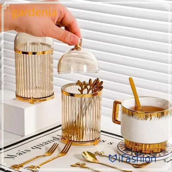 Porta-Talheres GARDENIA , Colher De Café Com Tampa À Prova De Poeira De Plástico , Suporte Para Garfo De Sobremesa Domés