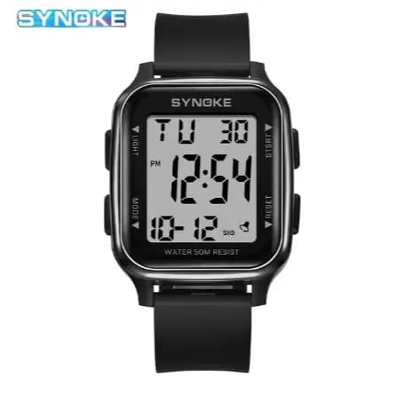 SYNOKE 9836 Rel贸gio digital militar ao ar livre para homens, rel贸gio esportivo retr么 imperme谩vel, rel贸gio luminoso multifuncional, nova moda