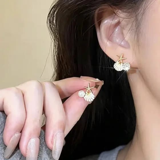 Brincos Assimétricos Criativos Moda Minimalista Compacto Doce Para Mulheres