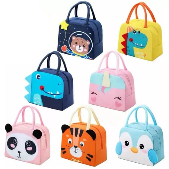 Bomda termica Mochila infantil em 3D personagens e lancheira térmica