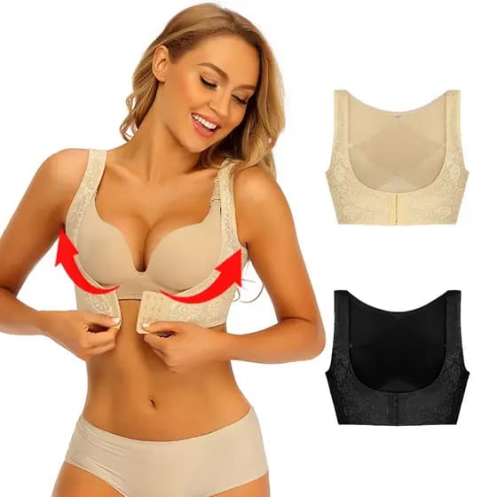 WECHERY Push Up Reunir Peito Shaper Colete Espartilho Renda Beleza Volta Shapewear Alta Elasticidade Respirável Emagreci
