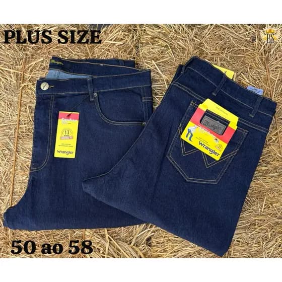 Calça Jeans Masculina Reta Com elastano Plus Size 48 ao 60 WRANGLER