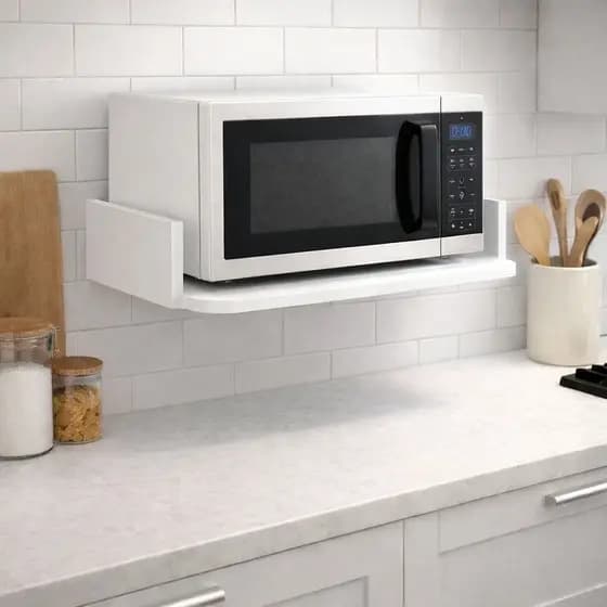 Suporte Clean Organizador Suspenso Premium para Micro-ondas Prateleira Elegance 100%MDF