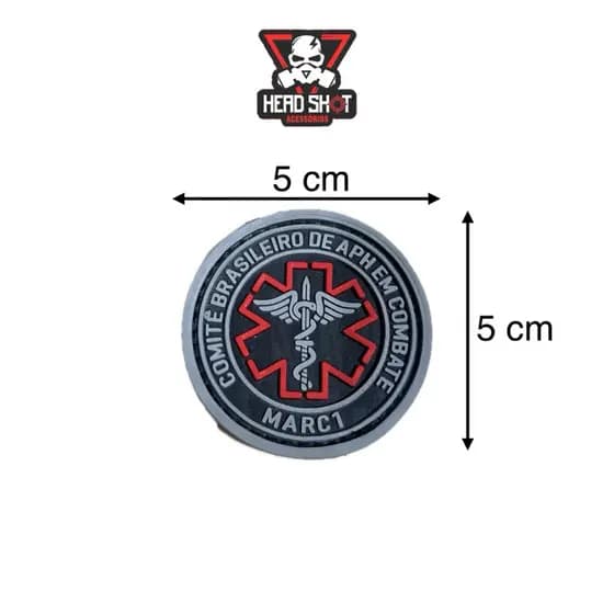 Brevê APH Combate Marc 1 Patch Emborrachado Oficial Com Velcro