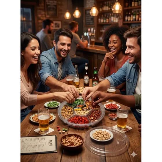Bandeja Aperitivo Mix De Amendoim Com 5 Sabores