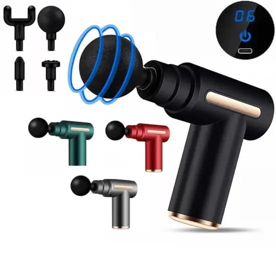 Massageador Elétrico Portátil Profissional Muscular Pistola Cor Preto