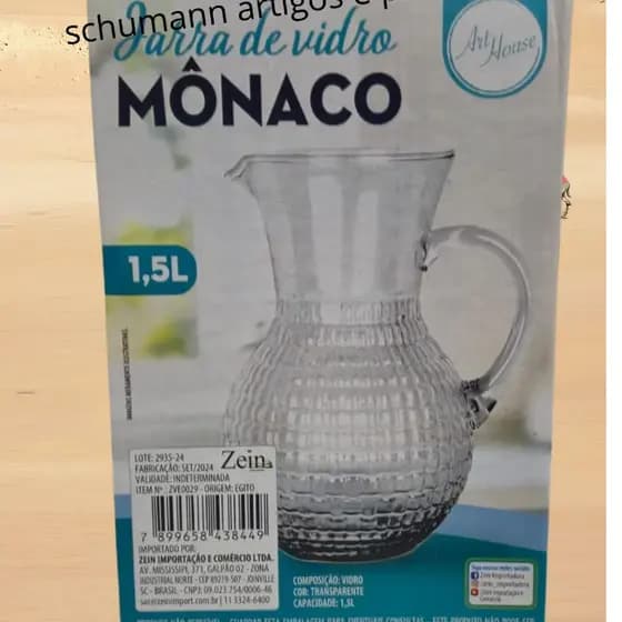 Jarra de Vidro Monaco 1,5L