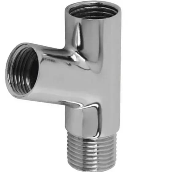 Adaptador Junção Y Ducha Higiênica Filtro 1/2 Metal Cromado
