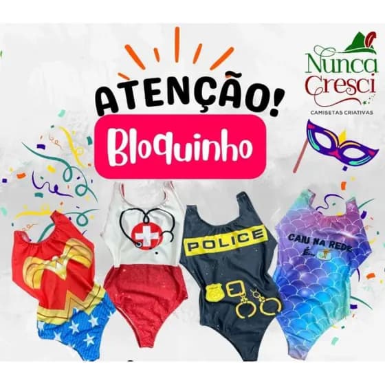 Body maiô bory feminino- Personalizado carnaval 2026