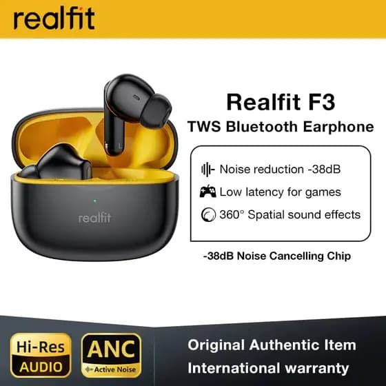 Realfit F3 ANC Fone Gamer Esportivo Bluetooth 5.4 {ORIGINAL}