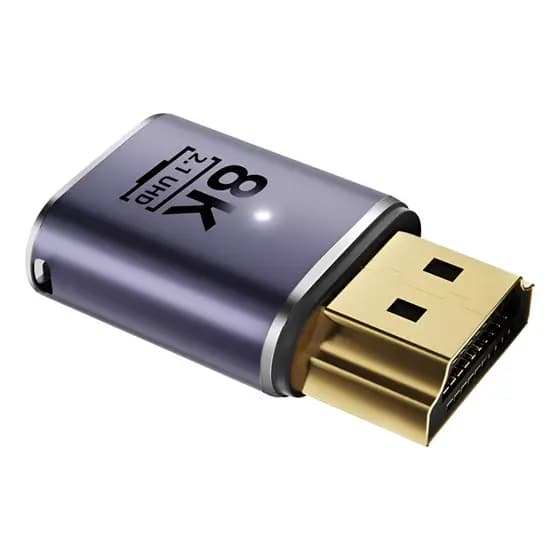 Adaptador Hdmi 2.1 8k 60hz Macho E Hdmi Fema 48gbps Video 8k - Violeta-escuro
